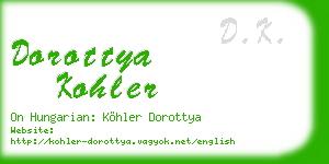 dorottya kohler business card