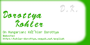 dorottya kohler business card